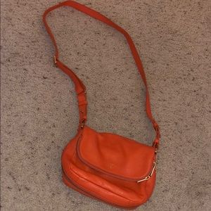 Orange Fossil Crossbody Bag